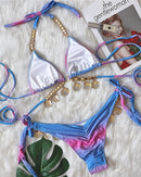 Biquíni com Estampa Gradiente com Cadarço