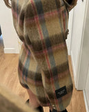 Conjunto de duas peças de Jaqueta e saia de Lã com Bloco de cores Irregulares