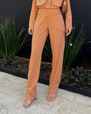 Conjunto de duas peças de lapela cor Sólida