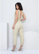 MACACÃO LONGO DECOTE V COM CINTO