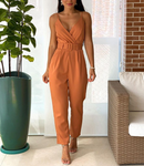 MACACÃO LONGO DECOTE V COM CINTO