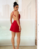 Vestidos Detalhe do anel Sobrepeliz Lado do nó