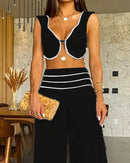 Conjunto de duas peças de cor sólida