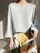 (🔥Compre 1 Leve 5) Blusa Luiza em Cetim - Ideal para o verão