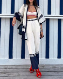 Conjunto Casual estampado Solto de Duas peças