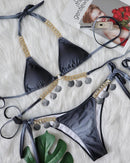 Biquíni com Estampa Gradiente com Cadarço