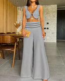 Conjunto de duas peças de cor sólida