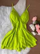 Vestidos Detalhe do anel Sobrepeliz Lado do nó